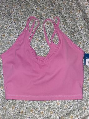 NWT ARIZONA Women's Pink Strappy Bralette sports Bra Size S